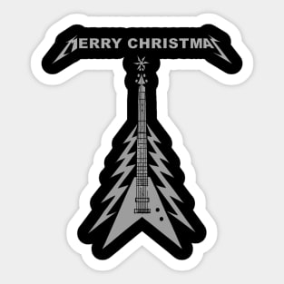 Metallic Guitar Christmas Tree Sticker